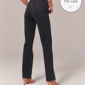 90s ultra high rise straight leg jeans